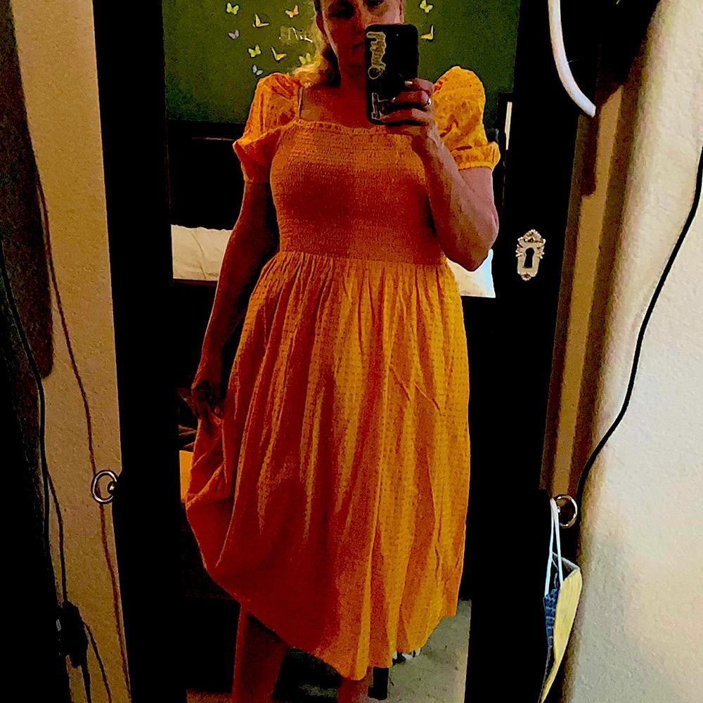 XL LOFT beautiful golden orange romantic NWOT